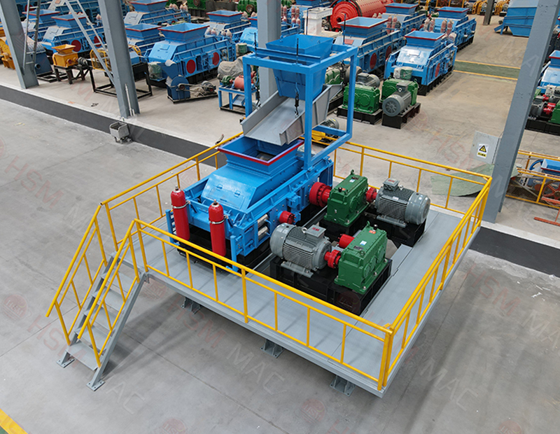 液壓對輥制砂機(jī)專破鐵礦石/銅礦/錳礦/金礦，細(xì)碎效率提升